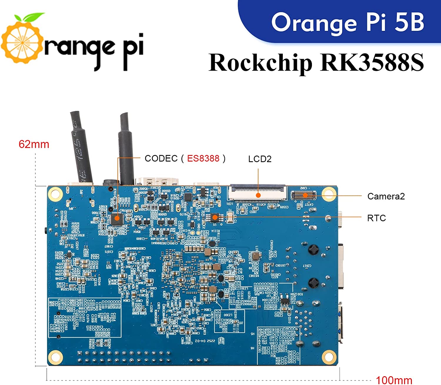 Orange Pi 5 Plus-Ordinateur à carte unique, 4 Go de RAM, RK3588