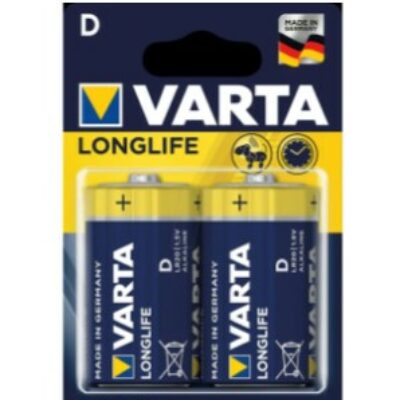 2 Piles ALCALINE VARTA LONGLIFE LR20/1.5V