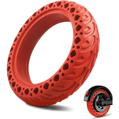 Pneu 8.5×2 Pouces Plein Rouge Pour Trottinette Électrique Xiaomi M365 PRO Renforcé Anti-crevaison